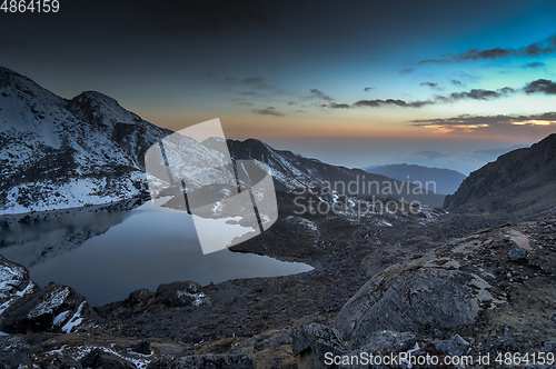 Image of Gosaikunda lakes in Nepal trekking tourism