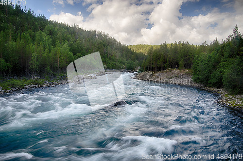 Image of Mountain river in Norway summer trip