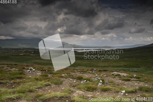 Image of Mountain nature landscape in Morway summer