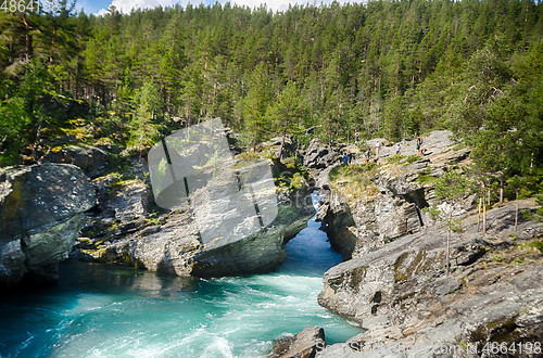 Image of Mountain river in Norway summer trip