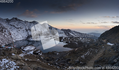 Image of Gosaikunda lakes in Nepal trekking tourism