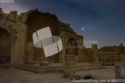 Image of Night ruins in Shivta , Israel