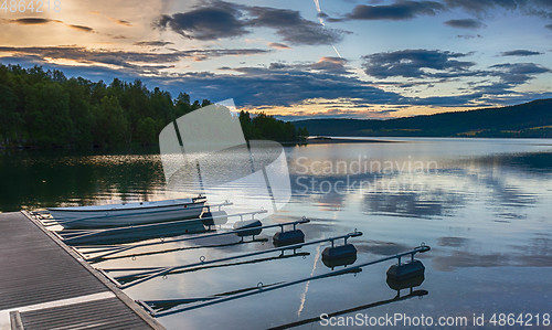 Image of Romantic lake landscape in europe