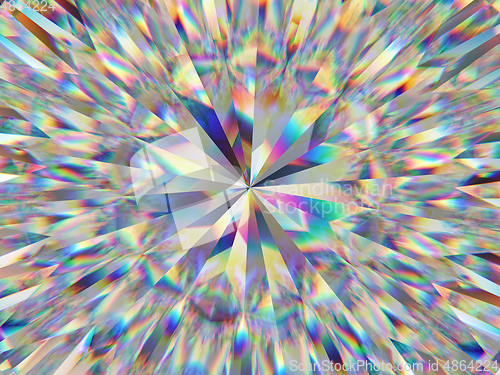 Image of diamond structure extreme closeup and kaleidoscope