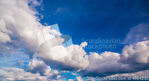 Image of blue sky with cloud closeup