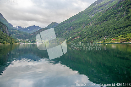 Image of Dramatic fjord landscape in Norway