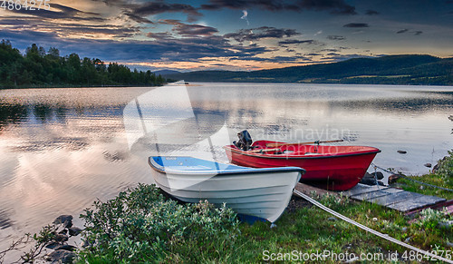Image of Romantic lake landscape in europe