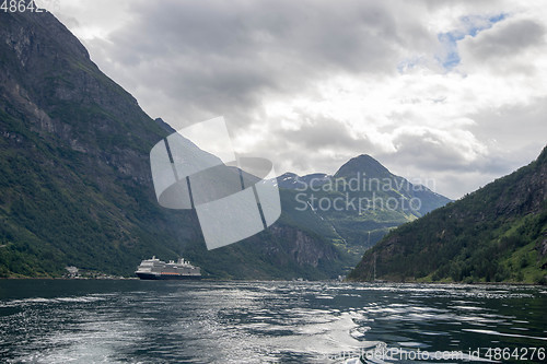 Image of Dramatic fjord landscape in Norway