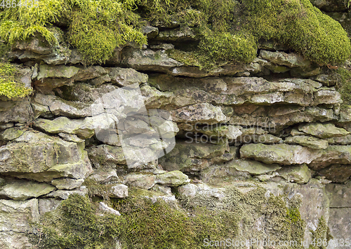 Image of mossy rock formation