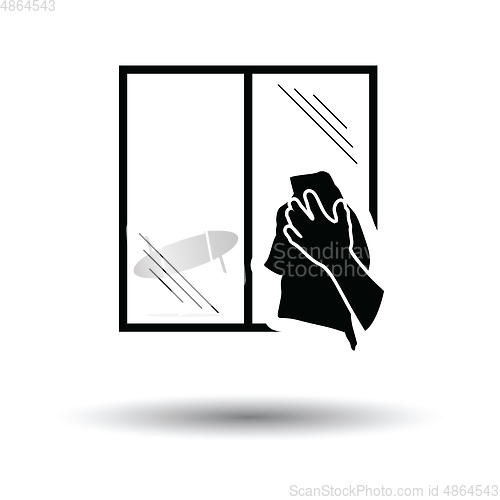 Image of Hand wiping window icon