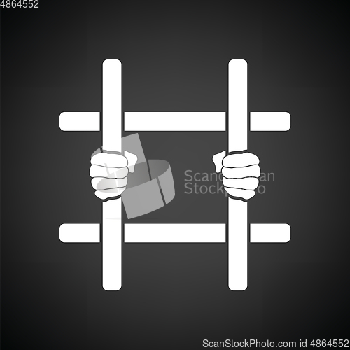 Image of Hands holding prison bars icon