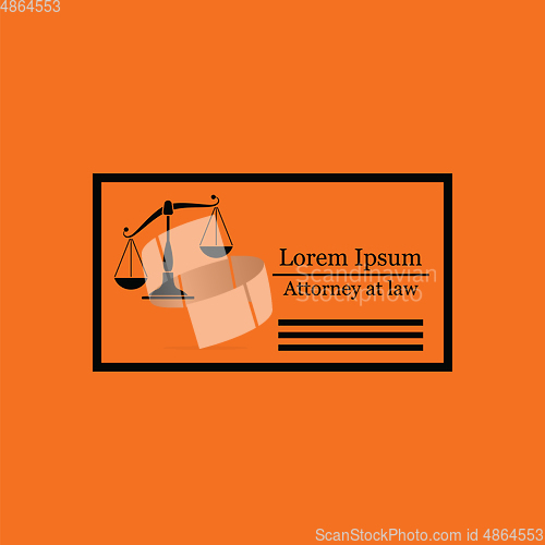 Image of Lawyer business card icon