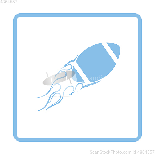 Image of American football fire ball icon