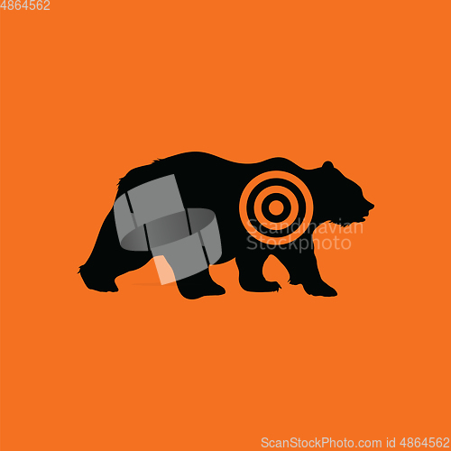 Image of Bear silhouette with target  icon