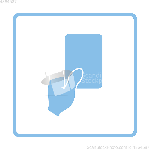 Image of Soccer referee hand with card  icon