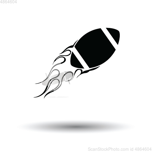 Image of American football fire ball icon