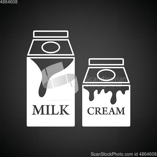 Image of Milk and cream container icon