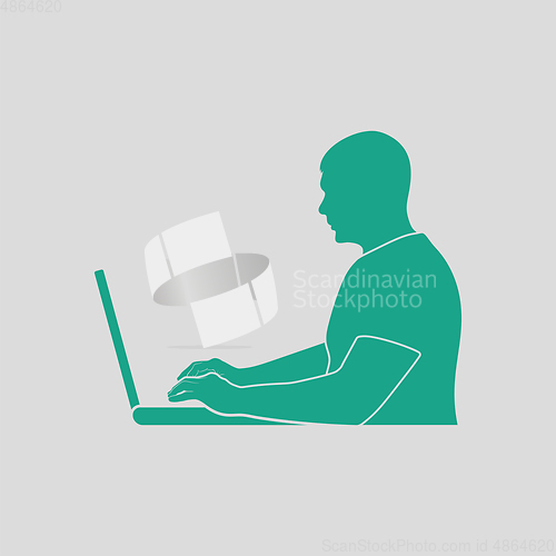 Image of Writer at the work icon