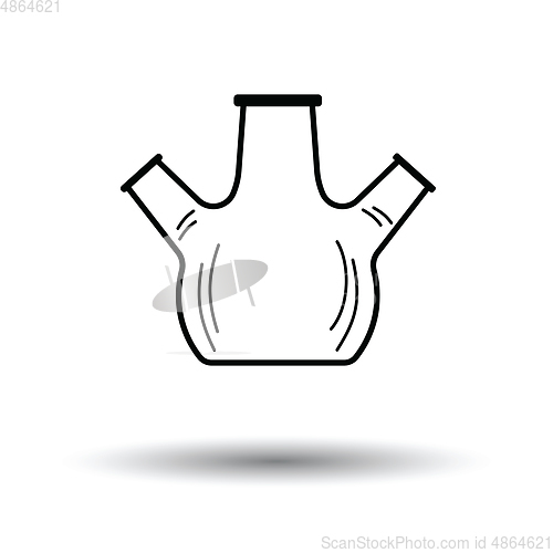 Image of Icon of chemistry round bottom flask with triple throat