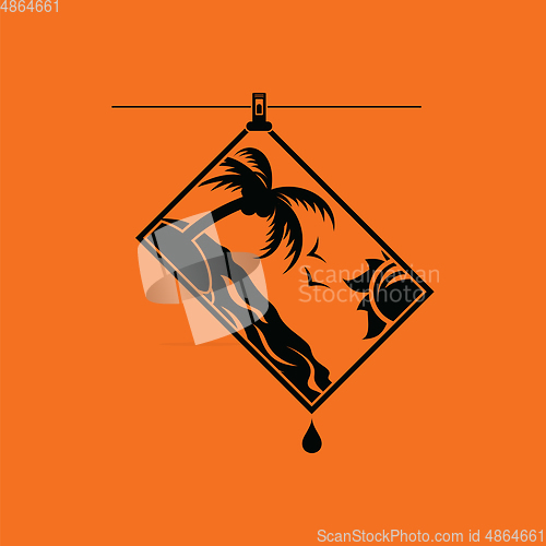Image of Icon of photograph drying on rope