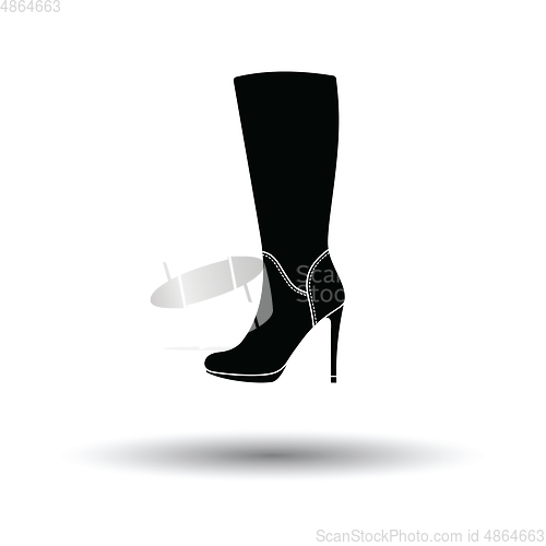 Image of Autumn woman high heel boot icon