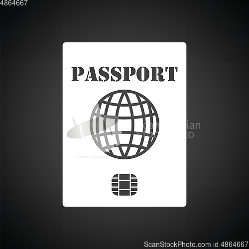 Image of Passport with chip icon