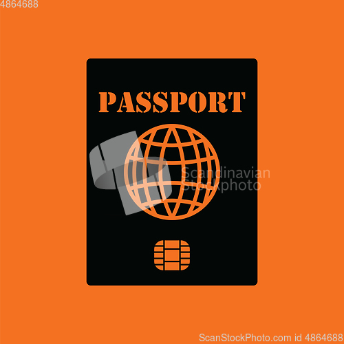 Image of Passport with chip icon