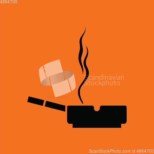 Image of Cigarette in an ashtray icon