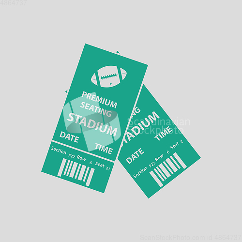 Image of American football tickets icon