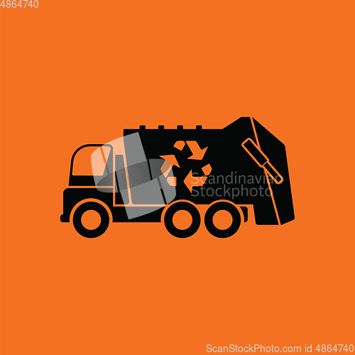 Image of Garbage car recycle icon