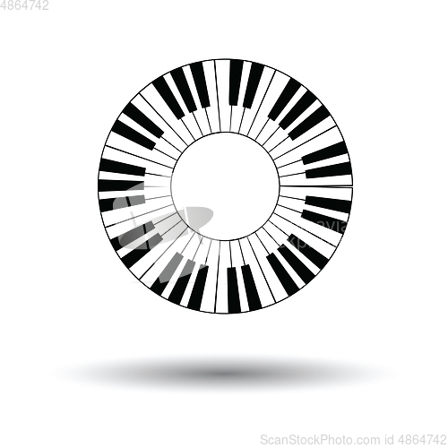 Image of Piano circle keyboard icon