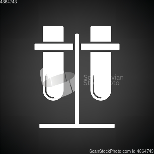 Image of Lab flasks attached to stand icon