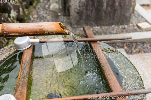 Image of Traditional japanese bamboo fountain