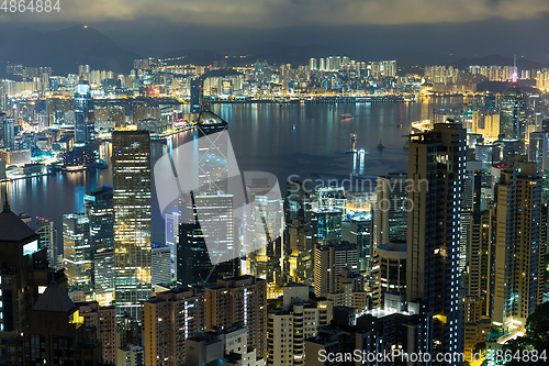 Image of Hong Kong city at night