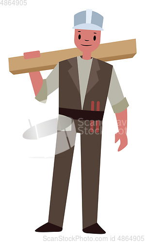 Image of Carpenter character vector illustration on a white background