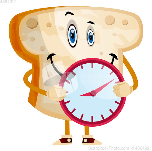 Image of Time Bread illustration vector on white background