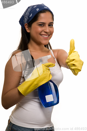 Image of Maid with thumbs up