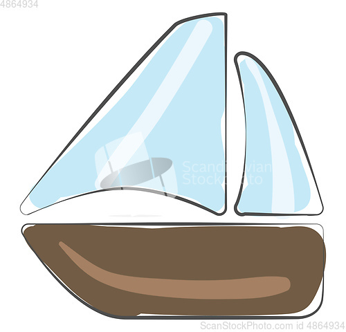 Image of Clipart of a boat vector or color illustration
