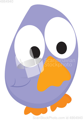 Image of Cartoon blue bird set isolated white background vector or color 