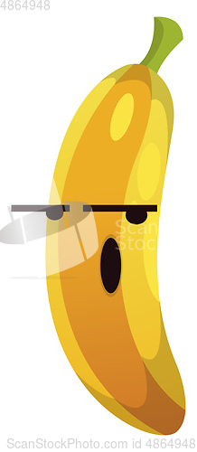 Image of Banana not in the mood illustration vector on white background