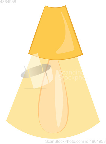 Image of A lit lamp vector or color illustration