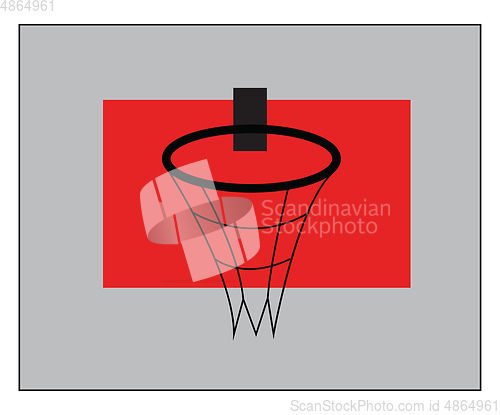 Image of Basketball ring vector or color illustration