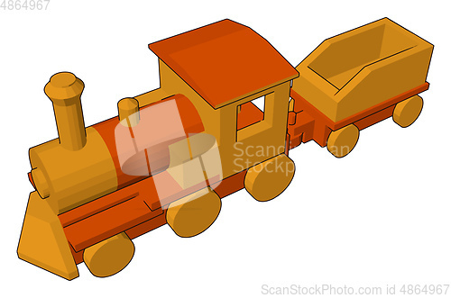 Image of Yellow colored toy vector or color illustration