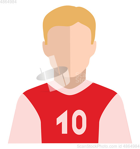 Image of The clipart of a player with hair colored in yellow vector or co