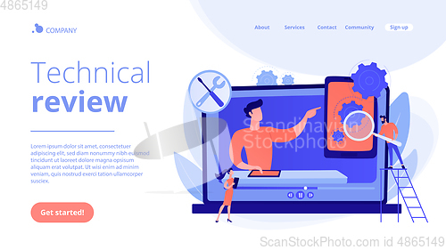 Image of Technical review concept landing page