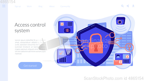 Image of Access control system concept landing page