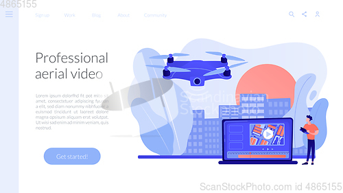 Image of Aerial videography concept landing page