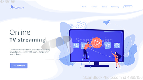 Image of Smart TV technology concept vector illustration.
