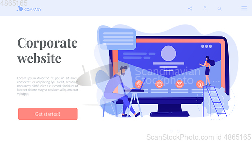 Image of Corporate website concept landing page.