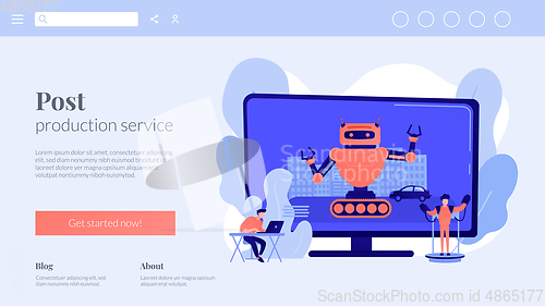 Image of Special effects design concept landing page